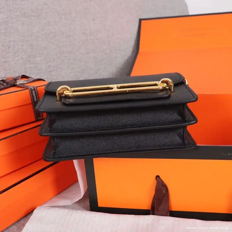 Affordable Hardware Roulis Bag Leather Black Gold Epsom In Hermes 0503